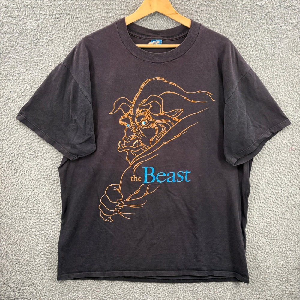 Vintage 90s Beauty and the Beast Disney Shirt Mens 2XL Character Made In USA Tee